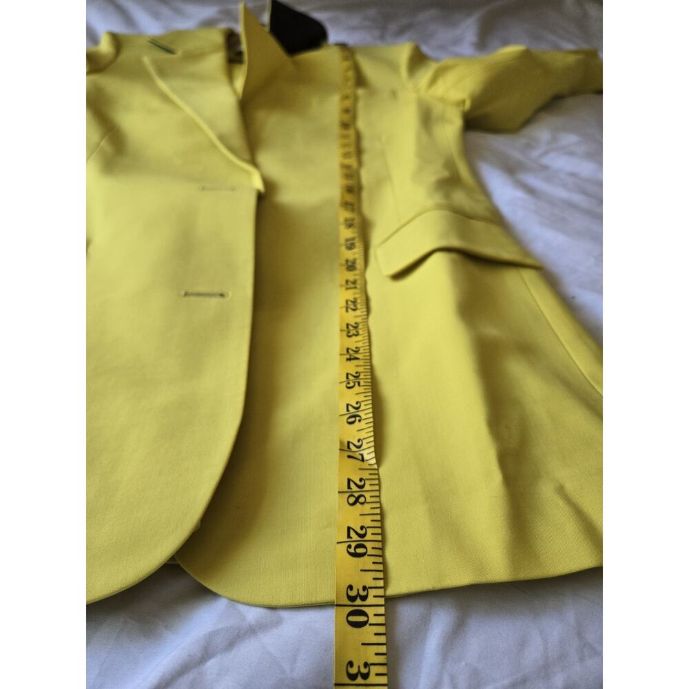 Monse Womens Oversized Wool Blazer Coat Jacket Lemon Yellow Sz 8 Business Event - Picture 10 of 13